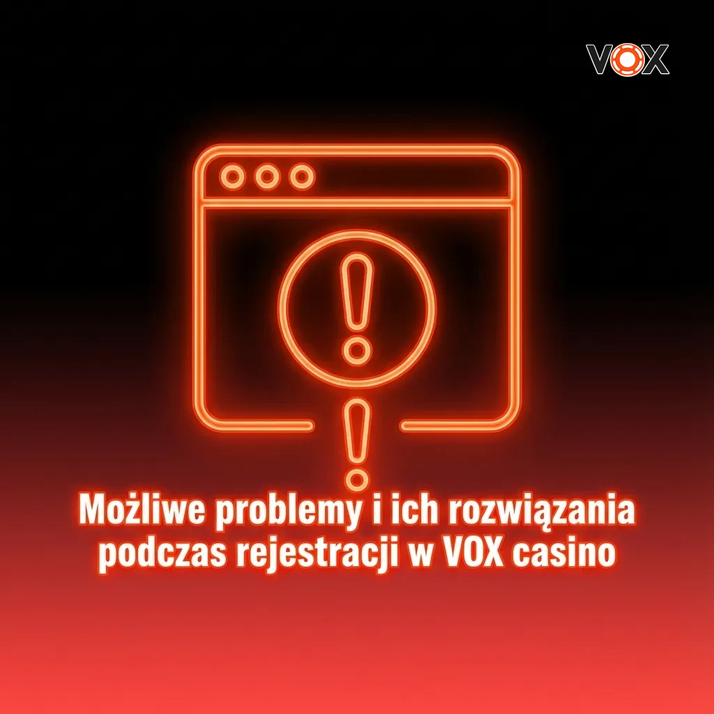 Tabela przedstawiająca typowe problemy podczas rejestracji w VOX casino oraz sposoby ich rozwiązania